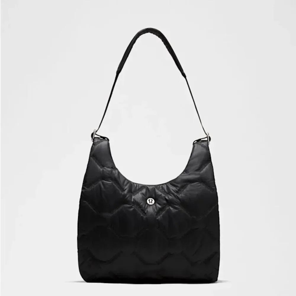 lululemon athletica Black Quilted Shoulder Hobo